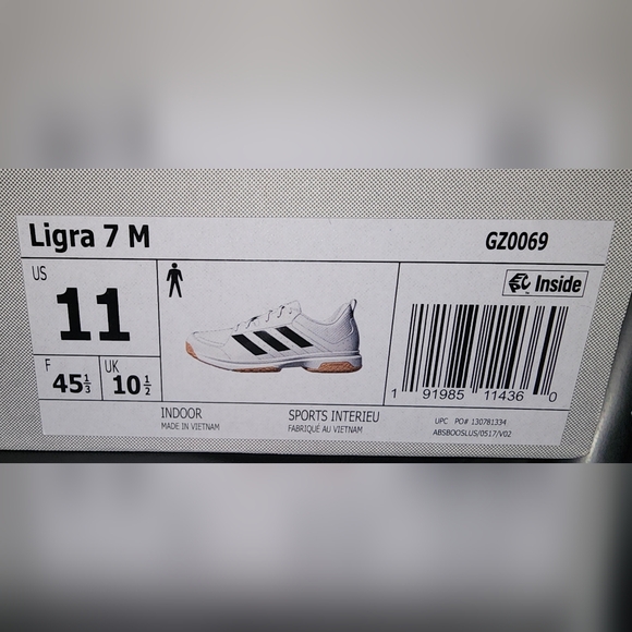 Adidas Ligra 7 White and Black Size 11 - Picture 6 of 8